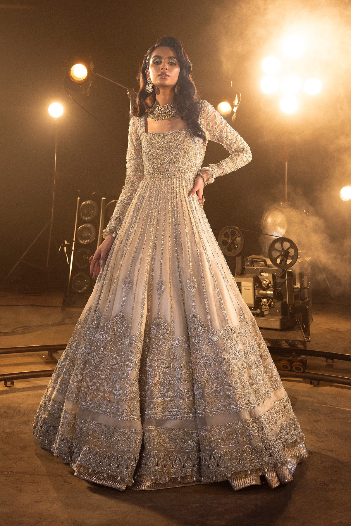 Saad Bin Shahzad Stella – champagne embellished pishwas from Lolita'24